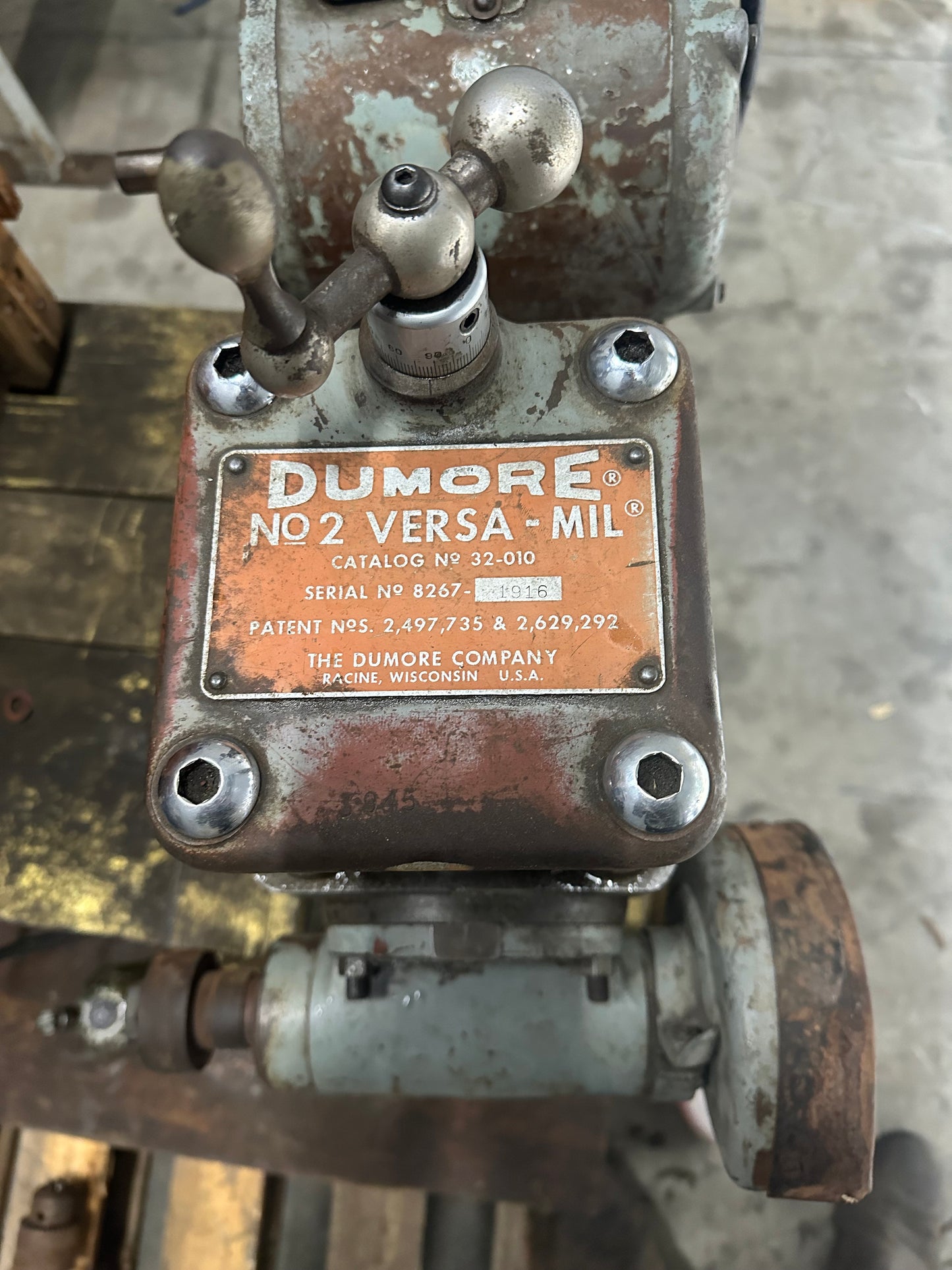 Used Dumore No2 Versa-Mil Toolpost Attachment