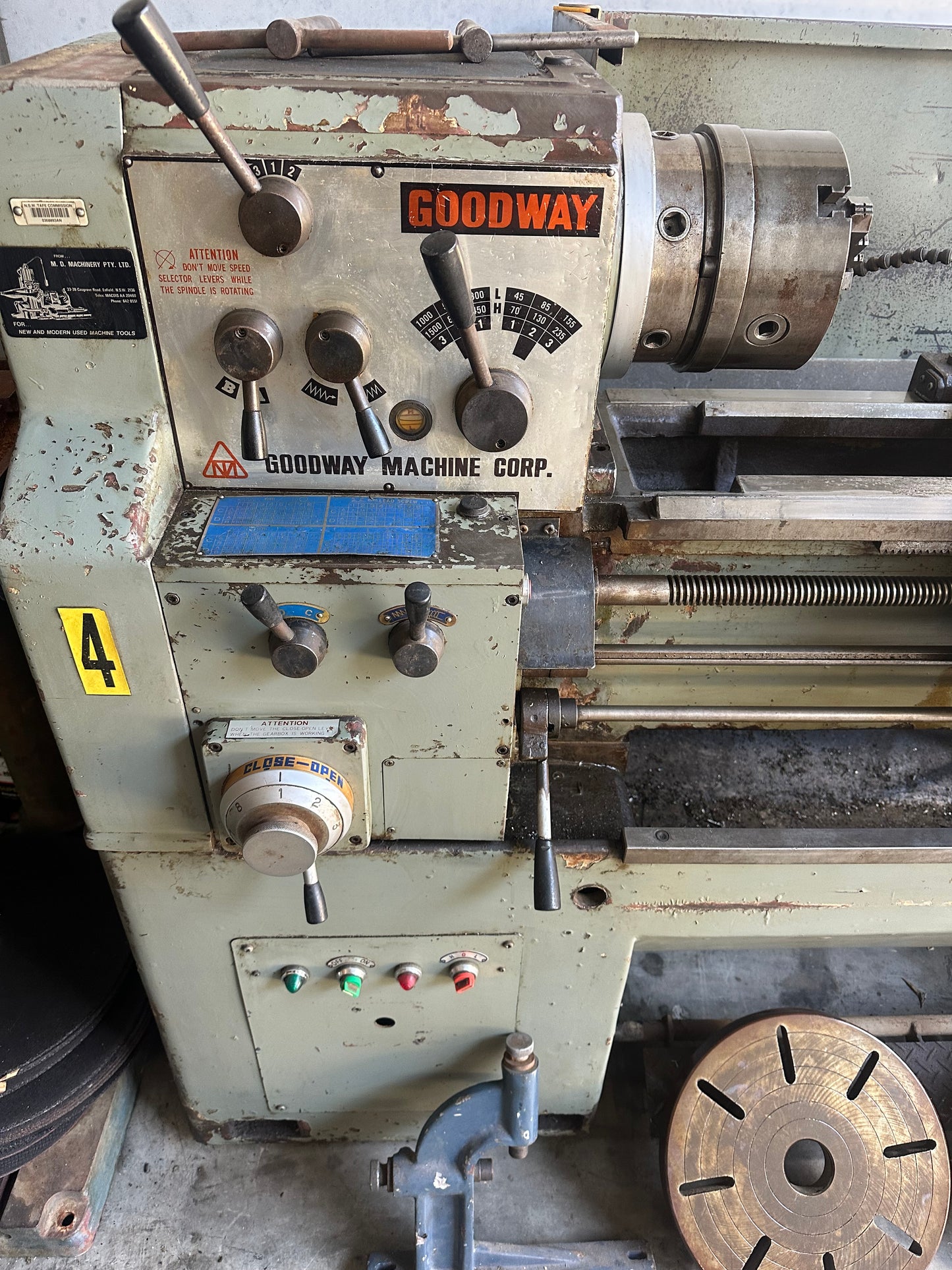 Used Goodway Centre Lathe