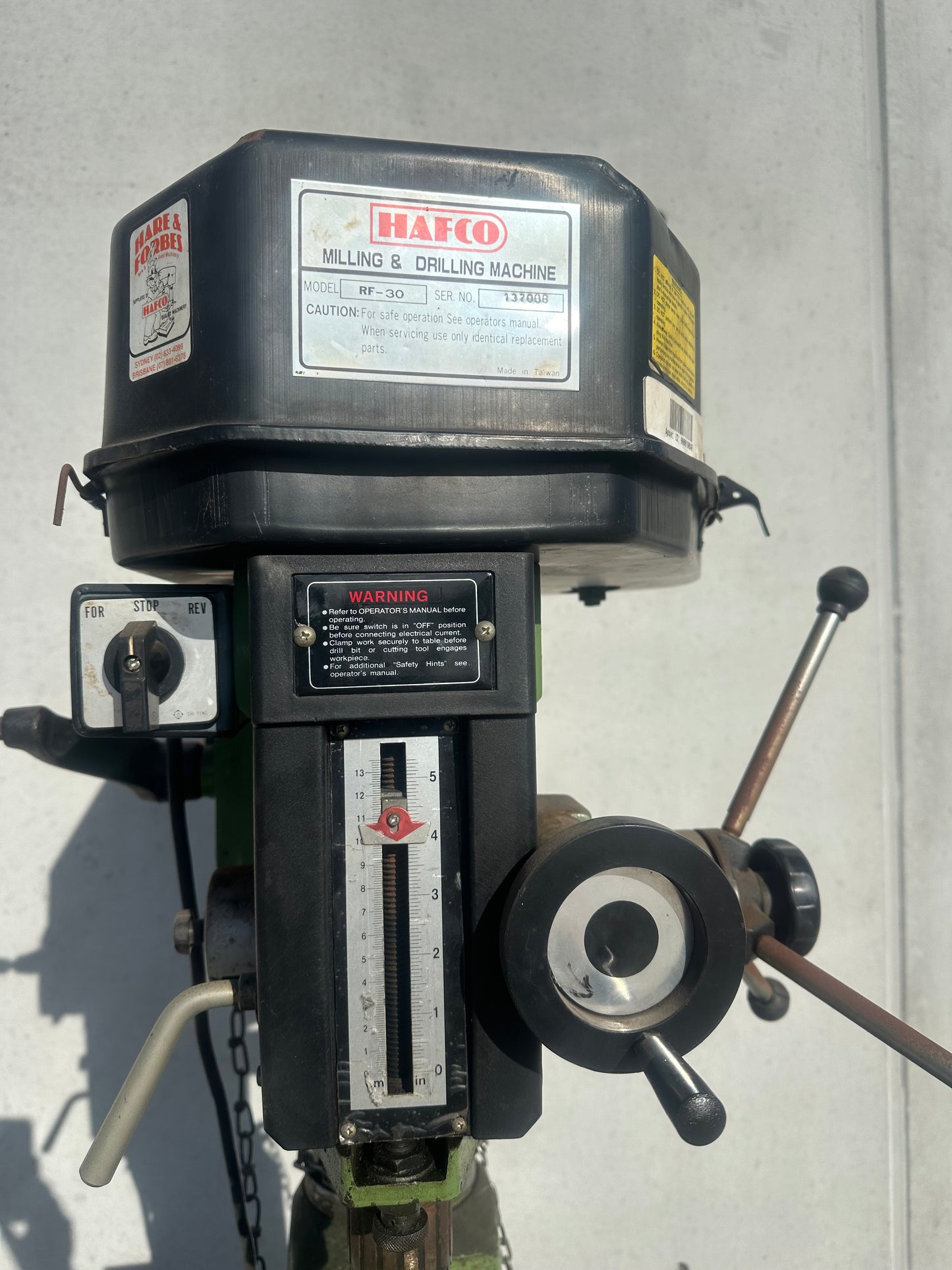 Used HAFCO RF-30 Mill Drill